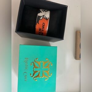 Rustic cuff, Oklahoma State University Cowboys cuff bracelet
